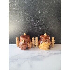 World's Only Corn Palace Wooden Salt And Pepper Shakers Vintage